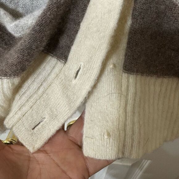 GAP Brown Striped Button Cardigan- size L - Picture 5 of 5